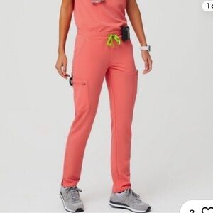 Figs Hot Coral Pant XL